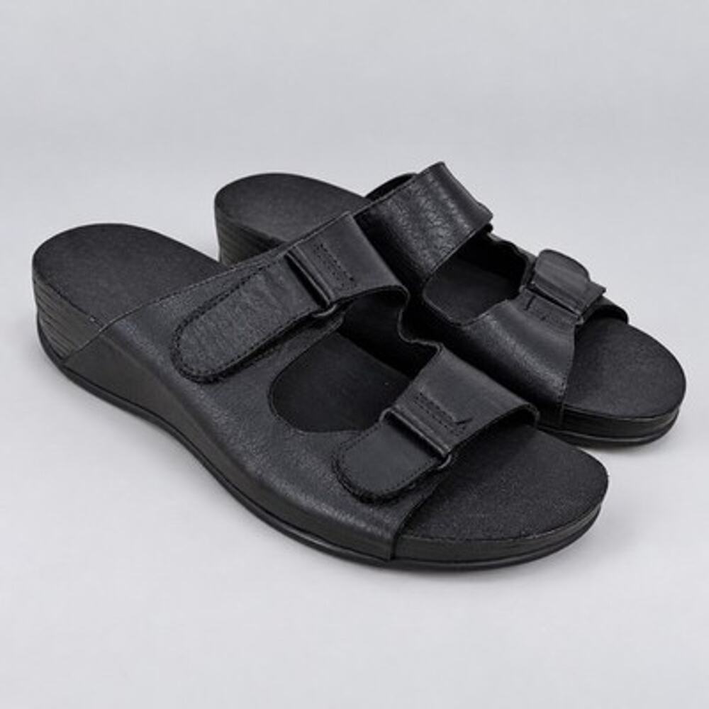 SAS Seaside Slide Sandal Women Size 9 Black Gravity Comfort